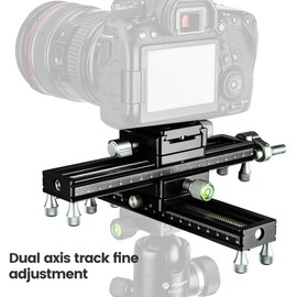Fotopro Slider Rail Macro Focusing for Close-up Shooting Macro Photography with Quick Release Plate 7.4 Inch Universal Camera Slider FT-100PRO Black