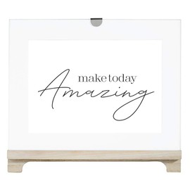 Hama Picture Frame 13 x 18 cm Modern Wooden Frame with Mount Portrait Frame for Standing Up White