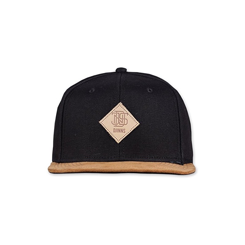 Djinns men's cap, light canvas snapback cap. - Black