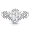 RoseShadow Sterling Silver Moissanite Clover Rings for Women Lucky Rings