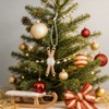 10pcs Mini Wooden Christmas Sleigh Ornaments, Rustic Ski Christmas Ornament,