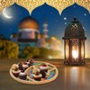 Wooden Eid Cupcake Candy Tray Eid Mubarak Moon Star Plates