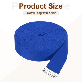 sourcing map 10 Yards Nylon Webbing Strap, 1 3/8-inch(38mm) Flat Webbing Straps Nylon Heavy Duty Webbing Strap for Luggage Strap Backpack Repairing DIY Crafting, Navy Blue