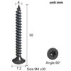 Drenky Wood Screws Torx Black Pack of 50, M4 x