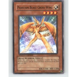 2009 YuGoh GOLD 2 Limited Edition GLD2-EN011 Phantom Beast Cross-Wing / Single YuGiOh! Card in a Protective Deck Sleeve
