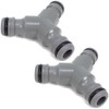 com-four® Set 01 Y-Valve for Connecting Three Hoses, Y Splitter