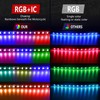 Hovano 8PCS Motorcycle Magic-RGB LED Light Kits with Brake Light