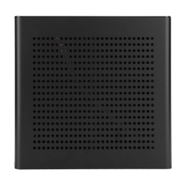 Mini ITX Case, Aluminum Alloy Panels Mid Tower ITX Chassis, Compatible with 17x17 Cm Motherboard, Support 4 4010 Fans, DIY Slim Case for Office (USB2.0)