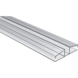 Clear PVC Living Hinge with Bottom Groove, Fits 1/4" Material, Pick: Length (1-1/4" x 11-7/8")