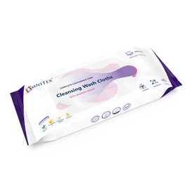 26x Omnitex Incontinence Cleansing Wash Cloths with Barrier Cream - Microwaveable | Rinse-Free All in One Continence Care Cleansing Wipes | Cleans Nourish Protect | With Aloe Vera, Vitamins | 1x 26pk
