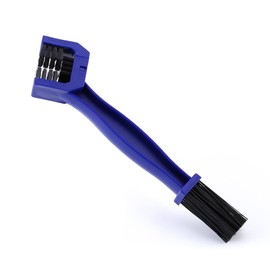 Cepillo de limpieza de cadena Keenso, cerdas de 3 lados Limpiador de cadena de bicicleta de motocicleta Cepillo azul Herramienta de eliminación de suc