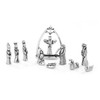 Nativity Set with Chreche Mini Pewter Figurine 11 Pc Set
