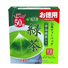 Kokutaro Value Uji Matcha Green Tea Triangular Tea Bags 3.5 oz (100 g) (50 Bags) x 3 Packs