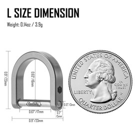 KeyUnity Titanium Heavy Duty D Ring Shackles Key Ring, D Shackle Keychain, D Shape Ring Shackle, D Rings Heavy Duty, U-Shaped Key Ring Horseshoe Clasp for Car Keys, DIY Key Organizer for Men & Women