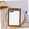 FELTECHELECTR Wooden Menu Clipboard Display Stand Multi-Function Vertical Clipboard for