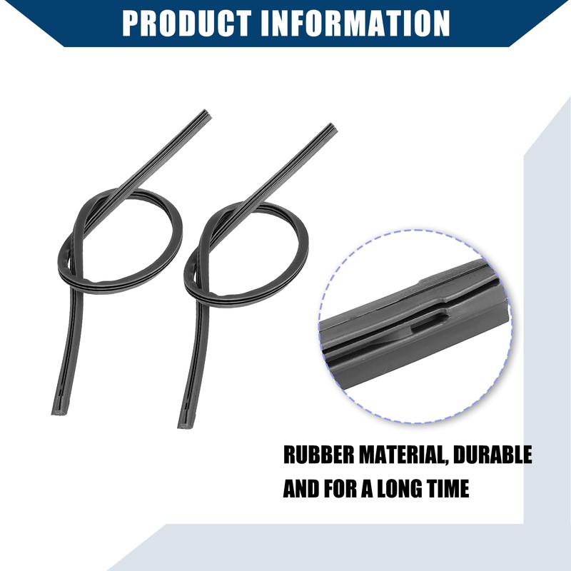 Hihaha 3 Section Rubber Windshield Wiper Blade Refills 650mm 26inch