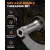 MateAuto Axle Spindle Rethreading Kit,16 Piece Precision Restorer Master Repair