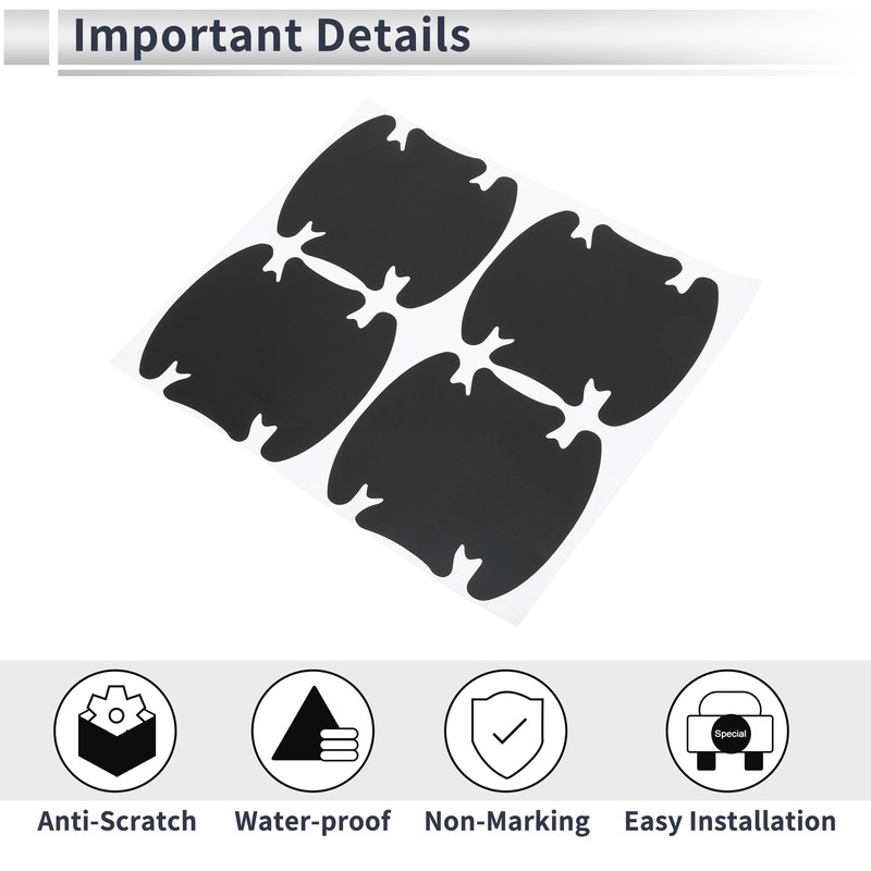 RATCHROLL 4 Pcs Universal Car Door Handle Cup Cover Adhesion