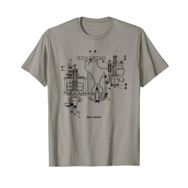 Vintage Carburetor Diagram – Car & Motorcycle Engine Graphic T-Shirt