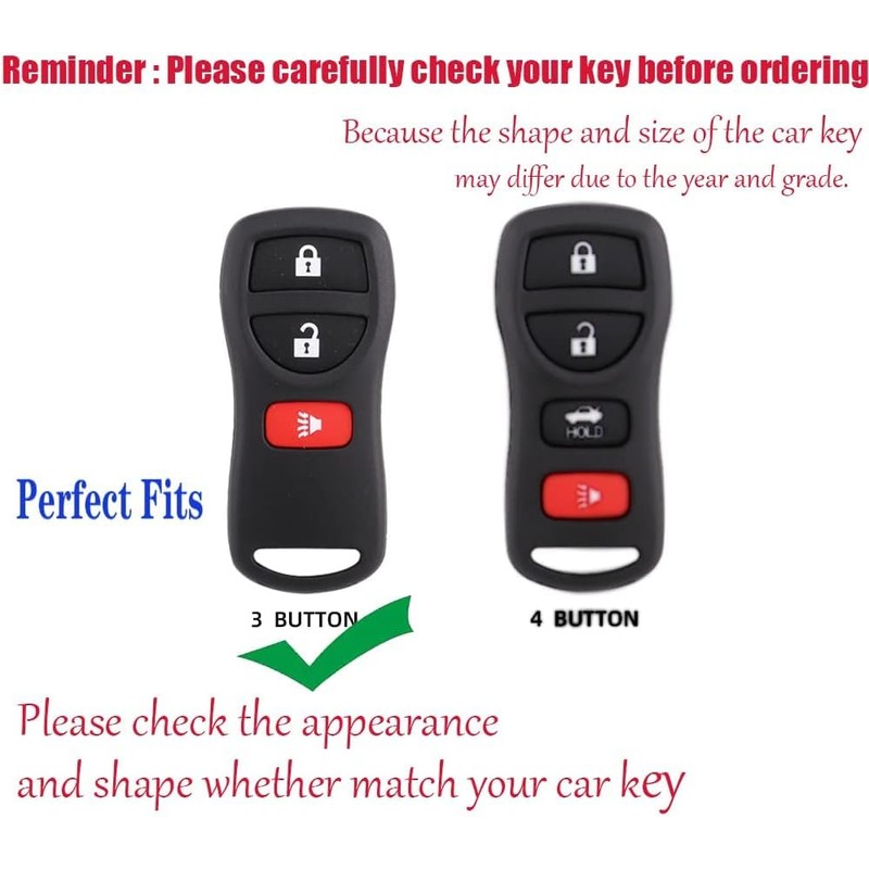 TECART Soft TPU Key Fob Fit for Nissan Armada Frontier