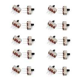 hiBCTR 20-Piece SS-12D00 (1P2T) Toggle Switch Vertical Slide Switch