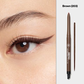 REVLON Revlon ColorStay Pencil Eyeliner with Built-in Sharpener, Waterproof, Smudgeproof, Longwearing Eye Makeup with Ultra-Fine Tip, Brown, 0.01 oz