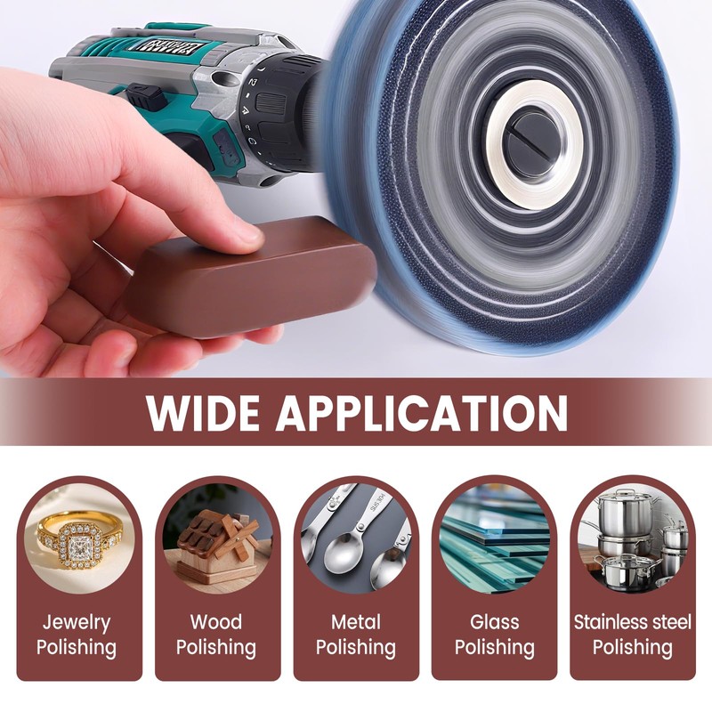 8PCS 6 Inch Buffing & Polishing Wheel Kit for Bench