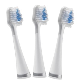 3-Count Toothbrush Replacement Heads Compatible with Watepik Complete Care 5.0/9.0 (CC-01/WP-861) with Tongue Scraper, STRB-3WW