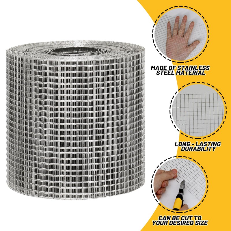 6" Stainless Steel Mesh Roll, 6in x 50FT Gutter Guard