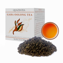 QuaZenTea GABA Oolong Tea Loose Leaf 3.5 oz (100g) – Vietnamese High Mountain Oolong, Smooth & Mellow with Roasted Fruit Aroma and Sweet Finish – Relaxing Coffee Alternative, Hot or Iced