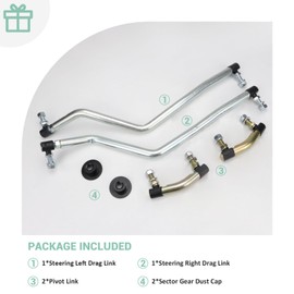 SHUNTALL Adjustable Steering Drag Link Set 436884 436885 436887 Compatible with Husqvarna Craftsman AYP Poulan Pro Lawn Mower 532436884 532436885 532436887 583576601