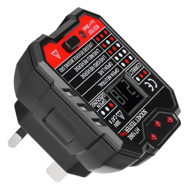 Socket Tester Digital Display Office Leakage Test Portable Plug Detector