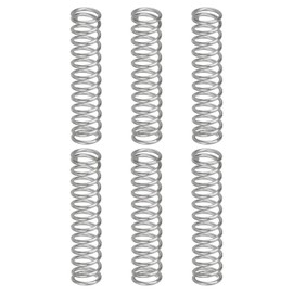 sourcing map sourcing map 6Pcs Compression Springs, 1mm Wire Diameter x 8mm OD x 50mm Length 304 Stainless Steel Extension Spring Ballpoint Pen Pressure Springs for Shop Home Repairs, Silver