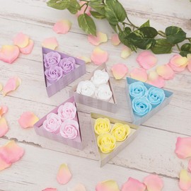 Luana Triangle Rose Set, 5 Colors, Soap, Cute, Flowers, Gift, Mother's Day, Father's Day [793240] W 3.9 x D 3.4 x H 1.8 inches (10 x 8.6 x 4.5 cm)
