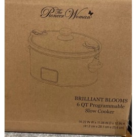 Pioneer Woman The Pioneer Woman 6 Qt Digital Slow Cooker with Locking Lid Brilliant Blooms NIB