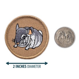 Chinchilla Patrol Patch - 2" Diameter Round Embroidered Patch (Hook-Fastener)