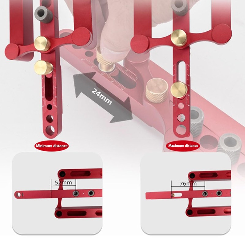 ANPTGHT Self Centering Doweling Jig Woodworking Joinery Hole Drill Guide