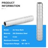 ERGAOBOY 5 Pieces 6mm Stainless Steel Straight Hose Nozzle, 2