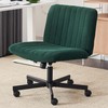 HoeuThien Green Desk Chair with Wheels Criss Cross Seat Home