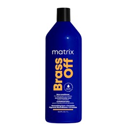 Matrix Brass Off Acondicionador | Acondicionador pigmentado proporciona brillo y fuerza al cabello azul| Brass Off para castaños Matrix 1L