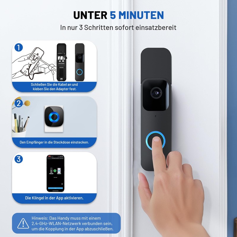 PHYSEN Wireless Signal Forwarding, Specially for Blink Doorbell, Wireless Bell