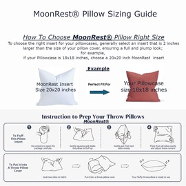 MoonRest® Synthetic Down Alternative 13x21 Lumbar Pillow Insert Form, for Decorative Throw Pillow, Sofa, Cushions, Body and Bed - Pack of 2- Size 13 x 21”