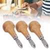 3 Set Hand Chucks Wooden Handles Pear Shape Graver Handle