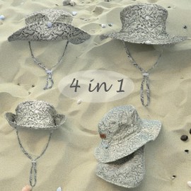 HECKBO Toddler Sun Hat with UPF 50+ Protection, High-Quality Cotton, Dinosaur Mermaid, 6-24 Months, Adjustable Chin Strap, Ideal for Summer and Travel, Dinosaurs