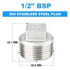 ERGAOBOY 2 Pcs 1/2" BSP Male Outer Square Thread Socket