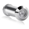 180° Wide Angle Polished Chrome Door Viewer, Security Peephole for