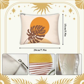 EYNDYN Boho Cosmetic Bags Canvas Makeup Bags Makeup Pouch for Purse Sunshine, Yellow, 1