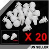 uxcell 20 Pcs Plastic White Rivet Door Panel Clips Fastener