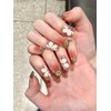 BIBII Nails Handmade Nail Tip, 3D Nails, Long Pink, Floral