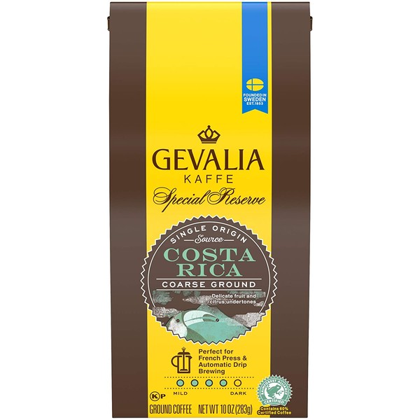 Gevalia Special Reserve Costa Rica Medium Roast Ground Coffee (10 oz Bag)